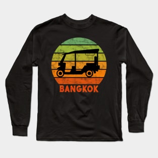 Bangkok Tuk Tuk On A Rainbow Of Colors Long Sleeve T-Shirt
